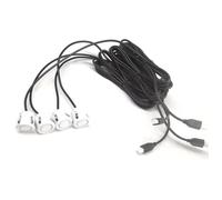 18.5mm Car Sensor Reverse Probe Black Red Grey Silver White For Vehicles Fitting 4pcs Backup Camera(White)