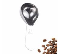 18/8 Stainless Steel Coffee Scoop: 30ml Metal Measuring Spoon with Short Handle for Ground Coffee, Beans, Powder,Metal Spoon, Espresso (30ml)