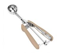 18/8 Stainless Steel Cookie Scoop, Cookie Scoops for Baking, 0.8Tbsp/2.5tsp/12.5ml/0.5oz Cookie Dough Scoop, Cookie Scooper for Baking (#70 Brown)