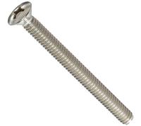18-8 Stainless Steel Machine Screw, Plain Finish, Oval Head, Phillips Drive, Meets ASME B18.6.3, 2-1/2" Length, Partially Threaded, 1/4"-20 UNC Threads (Pack of 10)