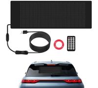 18.89''x7.87'' Upgrade Double Row Scrolling Custom LED Sign, Pre-made Animations & Customizable Text Multifunctional Bright LED Display for Car, Shop, Bar, Party, Business, Flexible Digital LED Sign