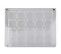 18, 9, and 20 Grid Transparent Acrylic Organizer Box Designed for Mini Shells and Small Craft Supplies with Dust Resistant Protection (C)