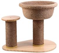 18.9 Inch Cat Tree with Sisal Scratching Posts and Large Perch, Cats Activity Centre for Playing Relax and Sleep