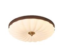 18.9 inch Led Flush Mount Ceiling Light Fixture, 3000K 4000K 5000K 3-Color Temperature Adjustable Ceiling Light, Farmhouse Vintage Wooden Ceiling Lamp for Bedroom Living Room Kitchen, JYLSSKUK