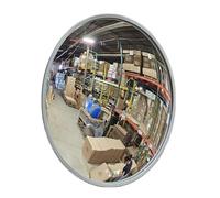 18” Acrylic Outdoor Convex Mirror with Plastic Back, Round Outdoor Security Mirror for The Garage Blind Spot, Store Safety, Warehouse Side View, and More, Circular Wall Mirror for Personal or Office