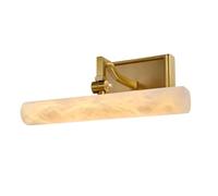18" Alabaster Picture Light, LED Wall Sconce for Painting & Mirror, Hardwired Vanity Lamp, Natural Stone Art Light(Gold - 1 Pack,12")