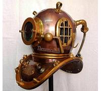 18" Antique Scuba Divers Diving Helmet U.S Navy Mark V Deep Sea Marine Divers