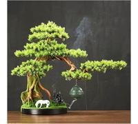18" Artificial Bonsai Tree with Incense Burner, Realistic Pine Wood Ornament for Home Decoration, Gift Idea
