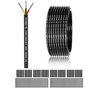 18 AWG 3×0.75mm² 3 Core 12V 24V Electrical Wire 100FT/30M, 18 Gauge 3 Conductor Wire Cable Stranded Tinned Copper PVC 18/3 Wires for LED Strips Lighting, Outdoor Cable, Automotive, CE Listed