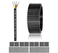 18 AWG 4×0.75mm² 4 Core 12V 24V Electrical Wire 100FT/30M, 18 Gauge 4 Conductor Wire Cable Stranded Tinned Copper PVC Twin Wires for LED Lighting, Outdoor Cable, Automotive, CE Listed