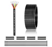 18 AWG 6 x 0.75 mm² 6 Core Cable 7.62 Metres, 18 AWG 6 Core Wire Made of Tinned Copper, PVC 18AWG 6 Core for DC5V/12V/24V, LED Lighting, Extension Cable, Car etc., CE Certification