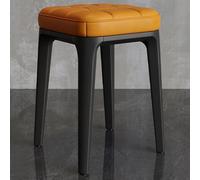 18" Backless Upholstered Bar Stools Stackable SpaceSaving Counter Height Chairs for Kitchen Island Coffee Shop & Pub Stylish Grey Design for Modern Decor