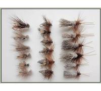 18 Barbless Sedge Flies -Elk, G& H, and Deer Hair, sedge trout fishing flies choice of sizes