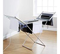 18 Bars Winged Electric Heated Clothes Airer Dryer, home Horse Rack Fast Laundry Drying Folding, for Easy Storage Dry Saves Energy