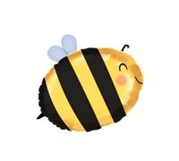 18" Bee Foil Ballloon Suitable for Hellium Includes Inflating Straw String and Sticky Tabs Animal Easter Spring