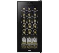 Baridi Black 18 Bottle Wine Fridge Cooler, 5-18°c Touch Controls & Led 345X770Mm, Black