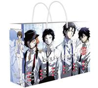 18 Bungo Strays Dogs Lucky Bag Decor | Anime Figure Acrylic Stand, Stickers, Cards, Bracelet, Curriculum, Poster, Badges, Bookmark | Bungo Strays Dogs Merch Box Set (White-1)