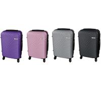 18 Cabin Suitcase - ABS Hard Shell Spinner Wheels Lock:Pink