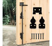 18" Cane Bolt Heavy Duty Drop Rod Gate Stopper Hardware, Gate Ground Latch For Wooden Fences Metal Doors, For Holding Gate To The Ground