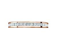 18 Carat Rose Gold 1.00 Carat Princess Cut Channel Set Full Eternity Ring - Ring Size M