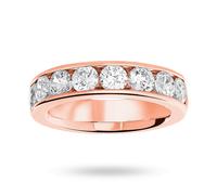18 Carat Rose Gold 1.85 Carat Brilliant Cut Half Eternity Ring - Ring Size J