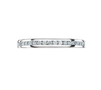 18 Carat White Gold 0.50 Carat Brilliant Cut Channel Set Full Eternity Ring - Ring Size L