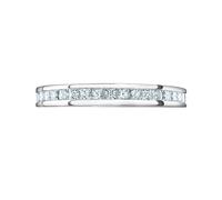 18 Carat White Gold 1.00 Carat Princess Cut Channel Set Full Eternity Ring - Ring Size M