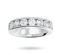 18 Carat White Gold 1.85 Carat Brilliant Cut Half Eternity Ring - Ring Size P