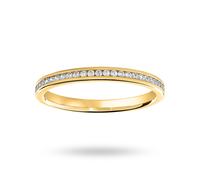 18 Carat Yellow Gold 0.12 Carat Brilliant Cut Half Eternity Ring - Ring Size H