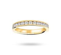 18 Carat Yellow Gold 0.50 Carat Brilliant Cut Half Eternity Ring - Ring Size N