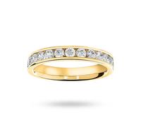 18 Carat Yellow Gold 0.75 Carat Brilliant Cut Half Eternity Ring - Ring Size M