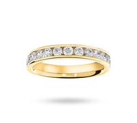 18 Carat Yellow Gold 0.75 Carat Brilliant Cut Half Eternity Ring - Ring Size O