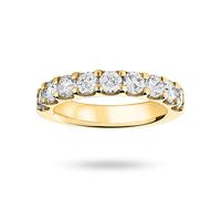 18 Carat Yellow Gold 1.45 Carat Brilliant Cut Half Eternity - Ring Size K
