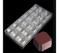 18 Cavities 3D Square Shaped Magnetic Chocolate Transfer Mould,Polycarbonate Chocolate Molds,DIY Baking Tools Bakery Pastry Tray Maker,Magnet Transparent Chocolate Sheet Candy Mould Bakeware Mould