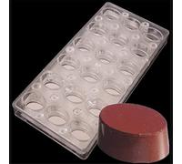 18 Cavities Oval Shaped Polycarbonate Chocolate Mold, Magnetic Transparent Chocolate Mold, PC Clear Chocolate Baking Tray, Handmade Confectionery Candy Maker, DIY Candy Chocolate Jelly Bakeware Mold