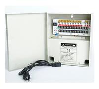 18 Channels 12V DC Regulated Distributed Power Supply panel individually fused 10 AMP Total Output, 1.1 AMP Output per Channel plus PTC Reset-able Fuse