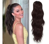 18" Claw Clip in Hair Extensions Long Wavy Ponytail Extension Synthetic Clip in Ponytail Hair Extensions (4#)