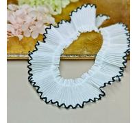 18-Color Chiffon Folds Dog Gold Thread Border Lace DIY Clothes Hat Home Textile Ornaments Multi-Purpose Sewing Accessories-See The Picture-1 Yard