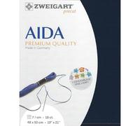 18 Count Aida Navy Blue 50x55cm (19.5x21.5 inches) - Fat Qtr