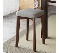18" Counter Height Bar Stools - Modern Stackable Wooden Kitchen Stools with Soft Cushions for Dining Bathroom and Vanity Use (31x31x45cm Grey)