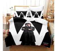 (18, Double(200x200cm)) Wednesdays print quilt cover pillowcase three-piece four-piece set