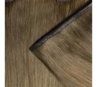 18" Double Hair Set Weft ClipIn Extensions Mocha Melt Brown