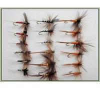 18 Dry Flies - Mixed Spinners, Choice of Size, fly fishing (18, 12)