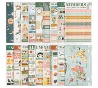 18 Educational Preschool Posters,17x11 Inch Colorful Pre-K Educational Posters Thick Paper Waterproof Not Easy to Tear Easy to Erase for Homeschooling,Kindergartens,Daycare Centers,Toddler(18PCS)