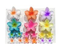 18 egg flower hair clips with gradient candy colored flowers suitable for daily use. Backrest ponytail shark clip hair accessory