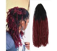 18" Fuax Locs Crochet Hair Thin Soft Faux Locs Micro Dreads Sister Locks Crochet Braids Hair Extensions (T-BUG#, 1packs)