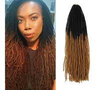 18" Fuax Locs Crochet Hair Thin Soft Faux Locs Micro Dreads Sister Locks Crochet Braids Hair Extensions (T-27#, 1packs)