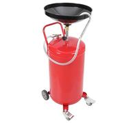 18-Gallon Waste Oil Drain Tank, Air Operated Portable Oil Drainer with Adjustable Funnel Height, Fluid Fuel Transfer Drainage with Wheels, Oil Change Container for Auto Repair Shops, Garages