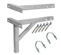 18" Galvanized T & K Wall Mounting Bracket with fixings - Heavy Duty