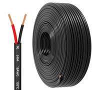 18 Gauge 2 Conductor Electrical Wire, 18 AWG 0.82mm² Wire PVC Cord, 12V/24V DC Low Voltage/Copper-clad Aluminum(CCA) Flexible/2 Wire for Automotive LED Strips Lamp Lighting Marine (18AWG, 5M)